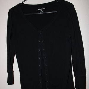 Black button up long sleeve Eddie Bauer shirt